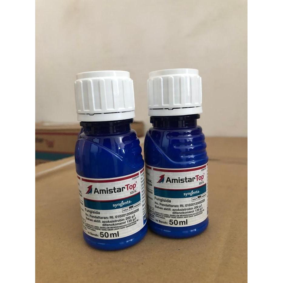 Amistartop 325 Sc 50Ml Fungisida Syngenta Anti Jamur Ampuh Obat Tanaman Buah Bunga Daun Jagung Padi