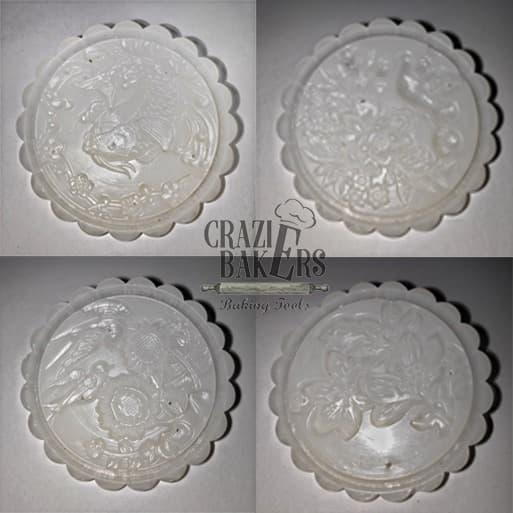 Cetakan Kue Bulan Bulat Mooncake Mold Kecil (5 Desain) Co