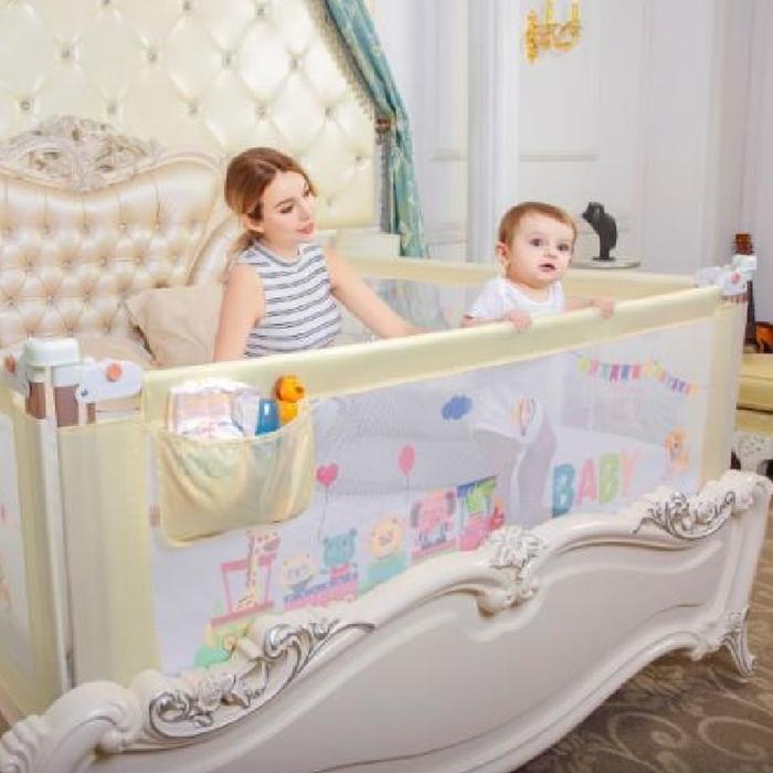 Baby Bedrail Bedguard Pembatas Pengaman Pagar Kasur Ranjang Anak Bayi