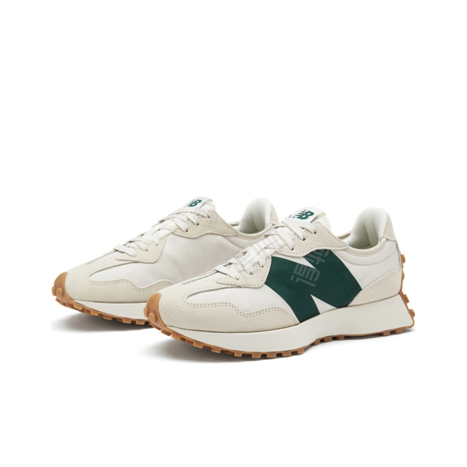 New Balance Nb 327 Height Increasing Low-Top Casual Running Shoe For Men And Women, Gray-Green Color