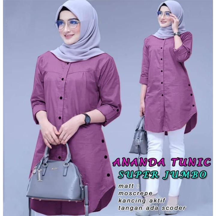 Ini Murah Tunik Ananda Jumbo Xl, Xxl, 3Xl, Muslim Wanita