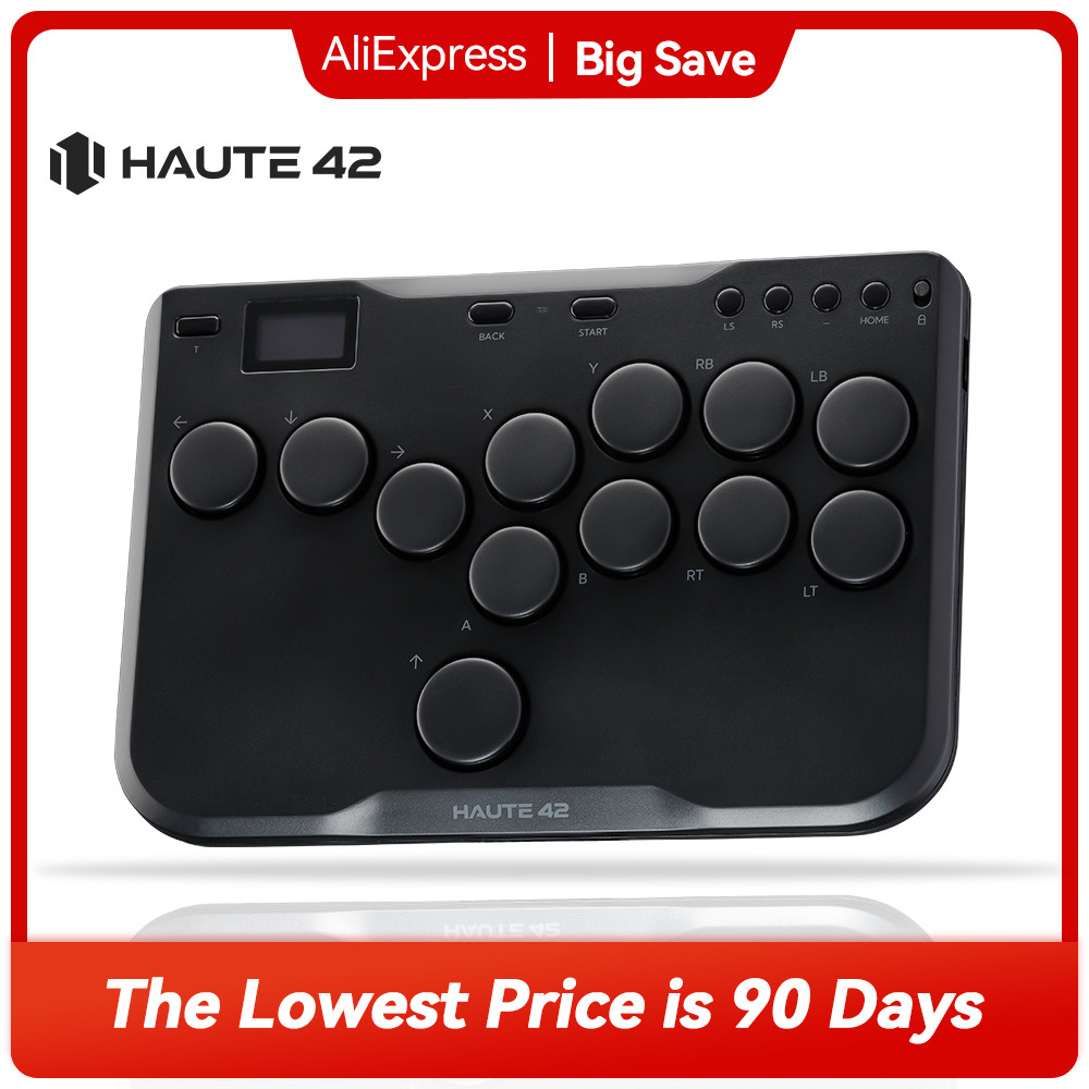 Haute42 Cosmox Mini Arcade Joystick Hitbox Controller Keyboard Leverless Hitbox Fightstick For Ps4
