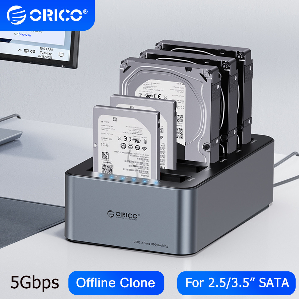 ORICO 4/5 Bay HDD Docking Station Offline Clone Hard Drive Case HD External 2.5/3.5" SATA SSD
