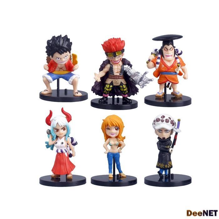 Set 6 Karakter One Piece Action Figure Pvc D-Scd007