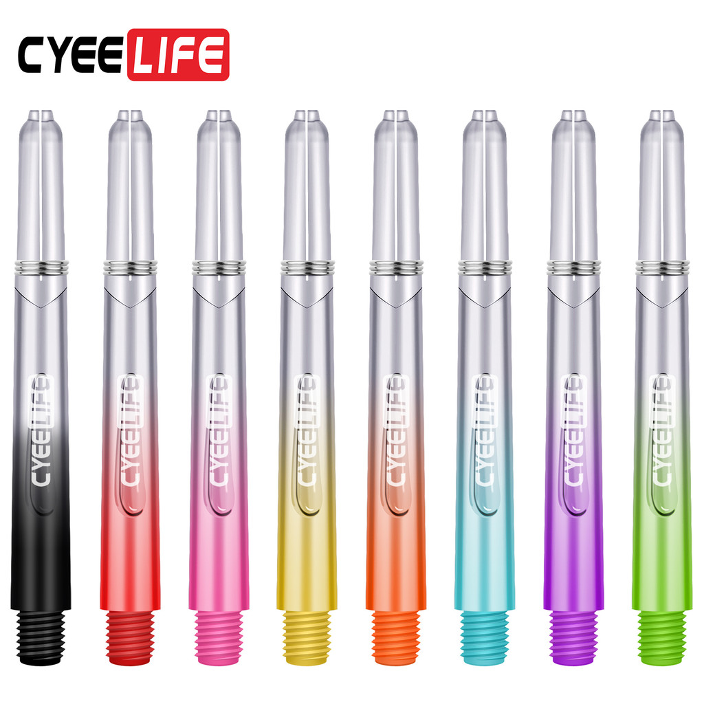 CyeeLife 30pcs 41mm Plastic Darts Shafts 4.5mm Screw Thread Transparent Dart Stems With Stainless