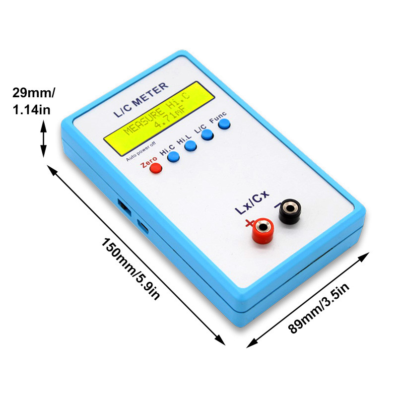 LC-200A Hand-held Digital LCD Capacitance Inductance Meter LC Measuring Meter 1pF-100mF 1uH-100H