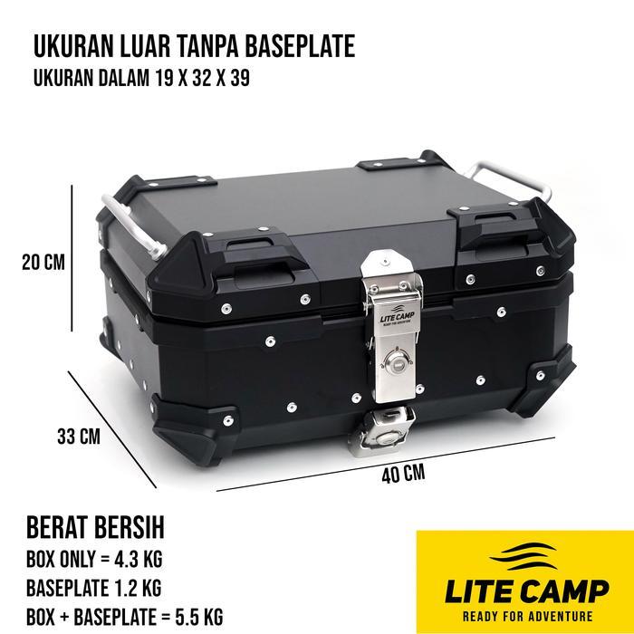 TOP BOX MOTOR ALUMUNIUM PANNIER 22L - BOX MOTOR