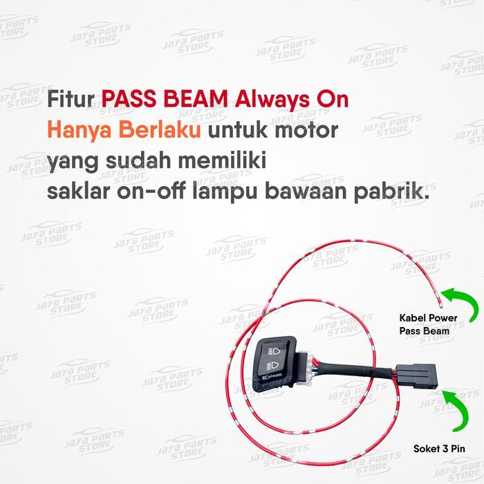"New" Saklar Pass Beam Dim 3 Mode Beat Karbu FI Vario 110 Supra X 125 Socket 3 Pin 4 Pin Saklar