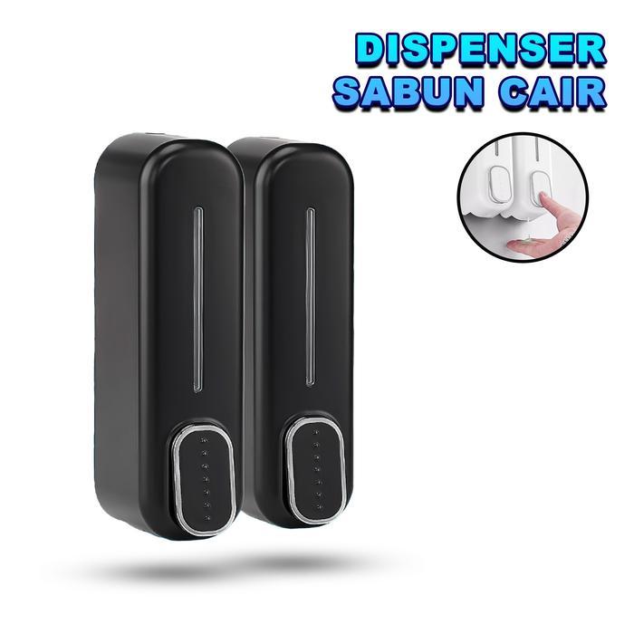Dispenser Sabun Cair 2 Tabung Tempat Sabun Cair Tempel Dinding New Collection -ZK-19