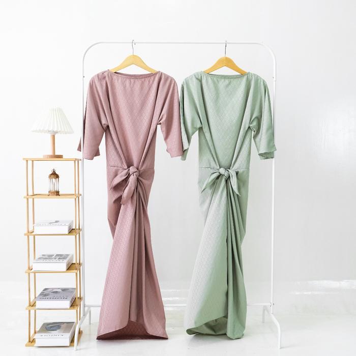 Sanvanina Women - Kairo Wrap Kaftan Dress Gaun Maxi Turki Mewah Premium Baju Gamis Ramadan Lebaran