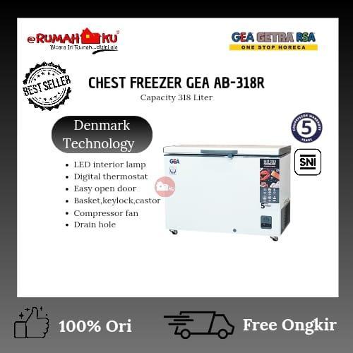 GEA CHEST FREEZER AB-318R/FREEZER BOX GEA KAPASITAS 318L/FREEZER BOX GEA/FREEZER 318 LITER