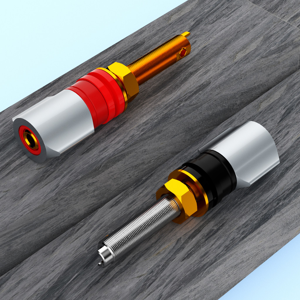 Monosaudio Binding Post Terminal Binding Post BP652 Pure Copper Gold and Rhodium Plated Banana