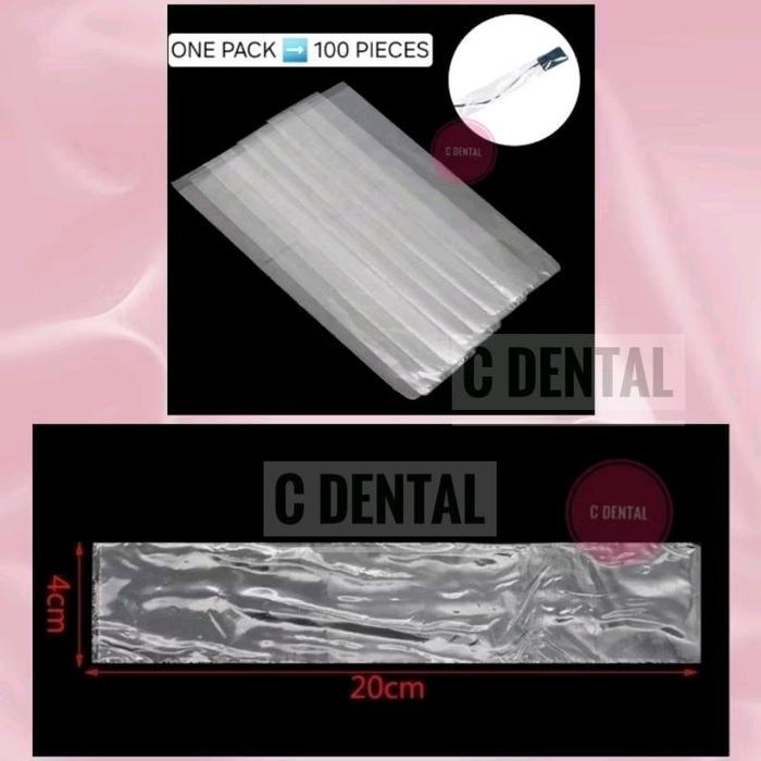 [100 Pcs] Dental X-Ray Digital Sensor Cover Plastik Pelindung Alat Rontgen Gigi
