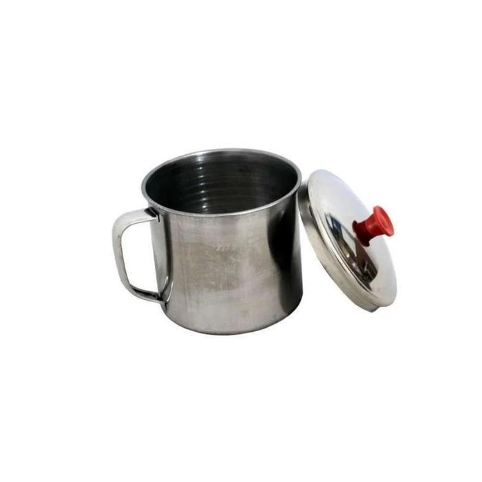 GELAS MUG CAMPING STAINLESS 9 cm
