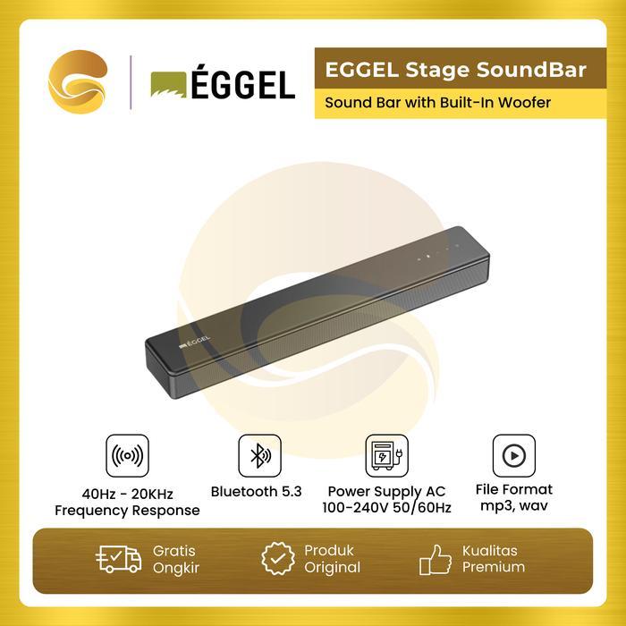 EGGEL Stage SoundBar / Sound Bar with Built-In Woofer