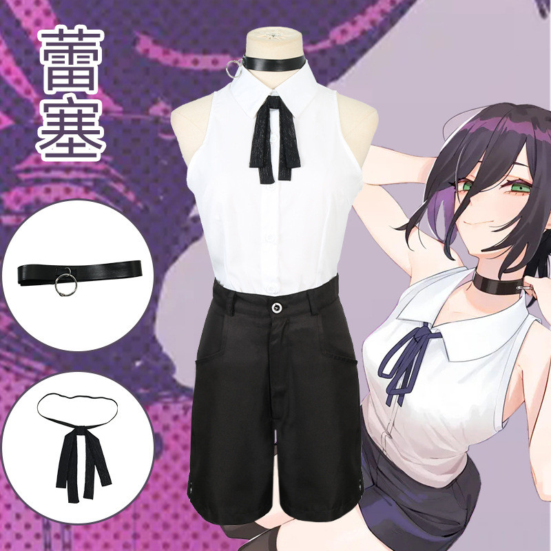 Chainsaw Reze Cosplay Costume Outfits Shirt Tie Clothes Halloween Party Dress