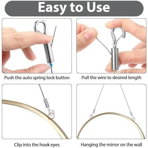 1-2m Kawat Tali Anti Karat Sling Baja Penjepit Kawat Tali Sling Baja Stainless Penjepit Kawat Kawat