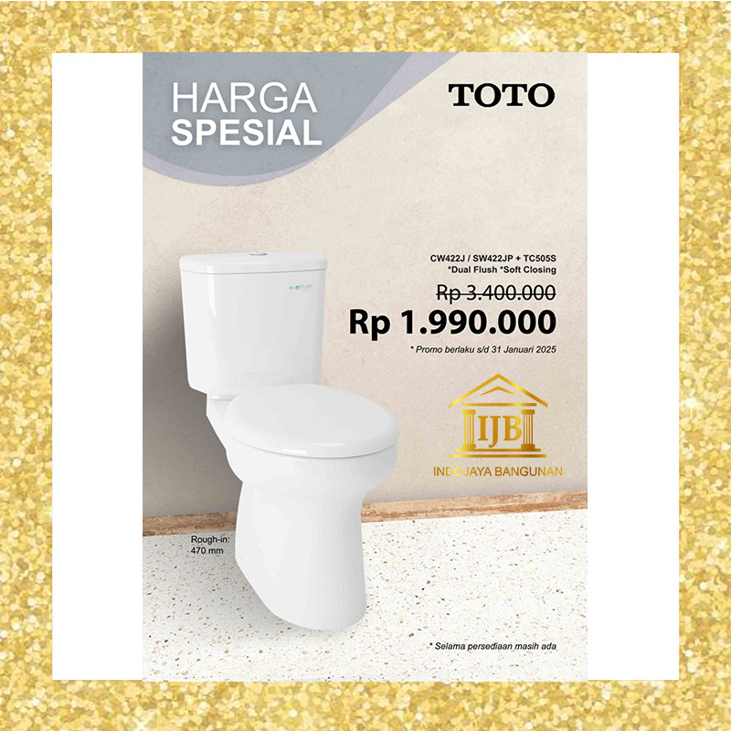 Closet Kloset Toilet Duduk TOTO CW 422 J / CW422J