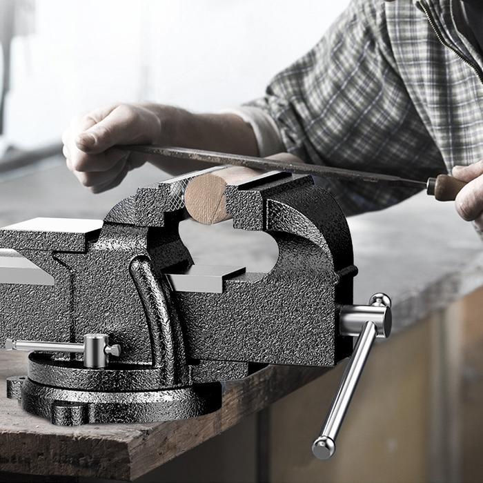 JLD 360 Rotation Catok Clamp 3/4/5/6/8'' Bench Vise Ragum Klem Catok Meja Besi Catok Paron Alat