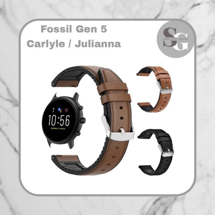 Stok Baru STRAP FOSSIL GEN 5 SMART WATCH LEATHER SILICONE TALI JAM 22MM