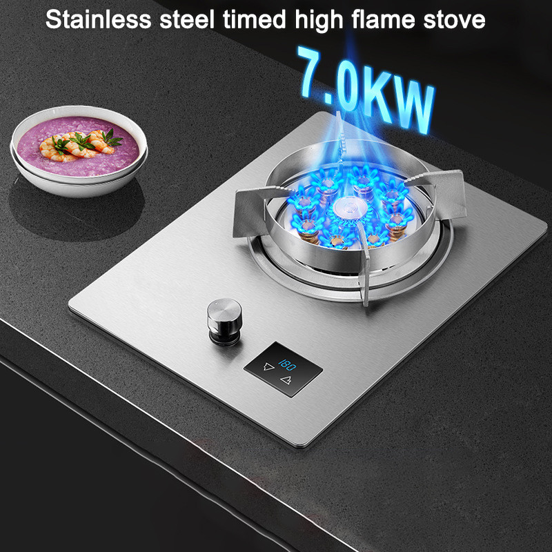 Stainless Steel Gas Single Stove Liquefied/Natural Gas Stove Embedded Household High Flame Stove