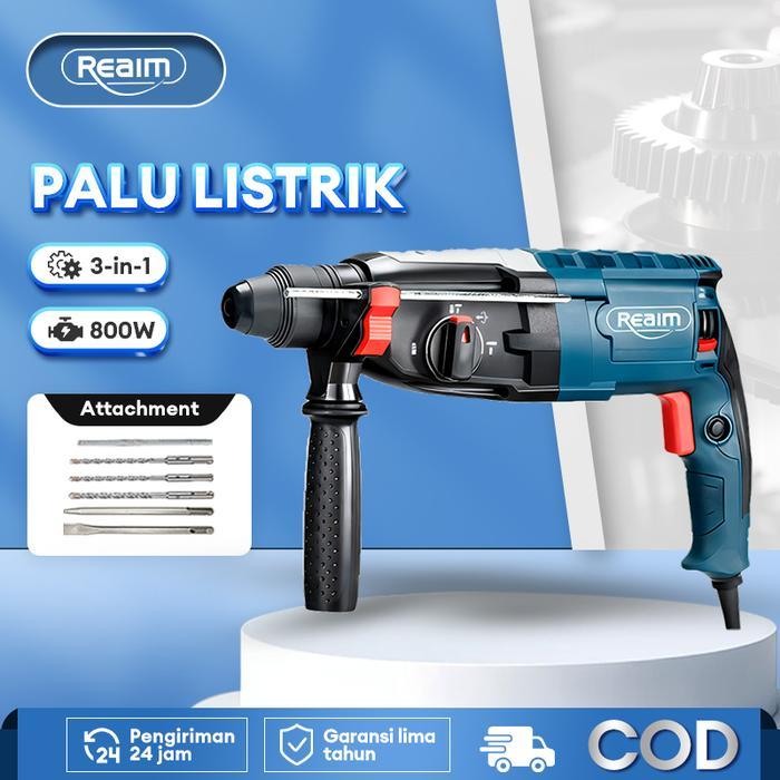 REAIM Hammer Drill Bor Rotary Mesin Bobok Beton Jack Hammer Drill Mesin Bor Beton Mesin bor listrik