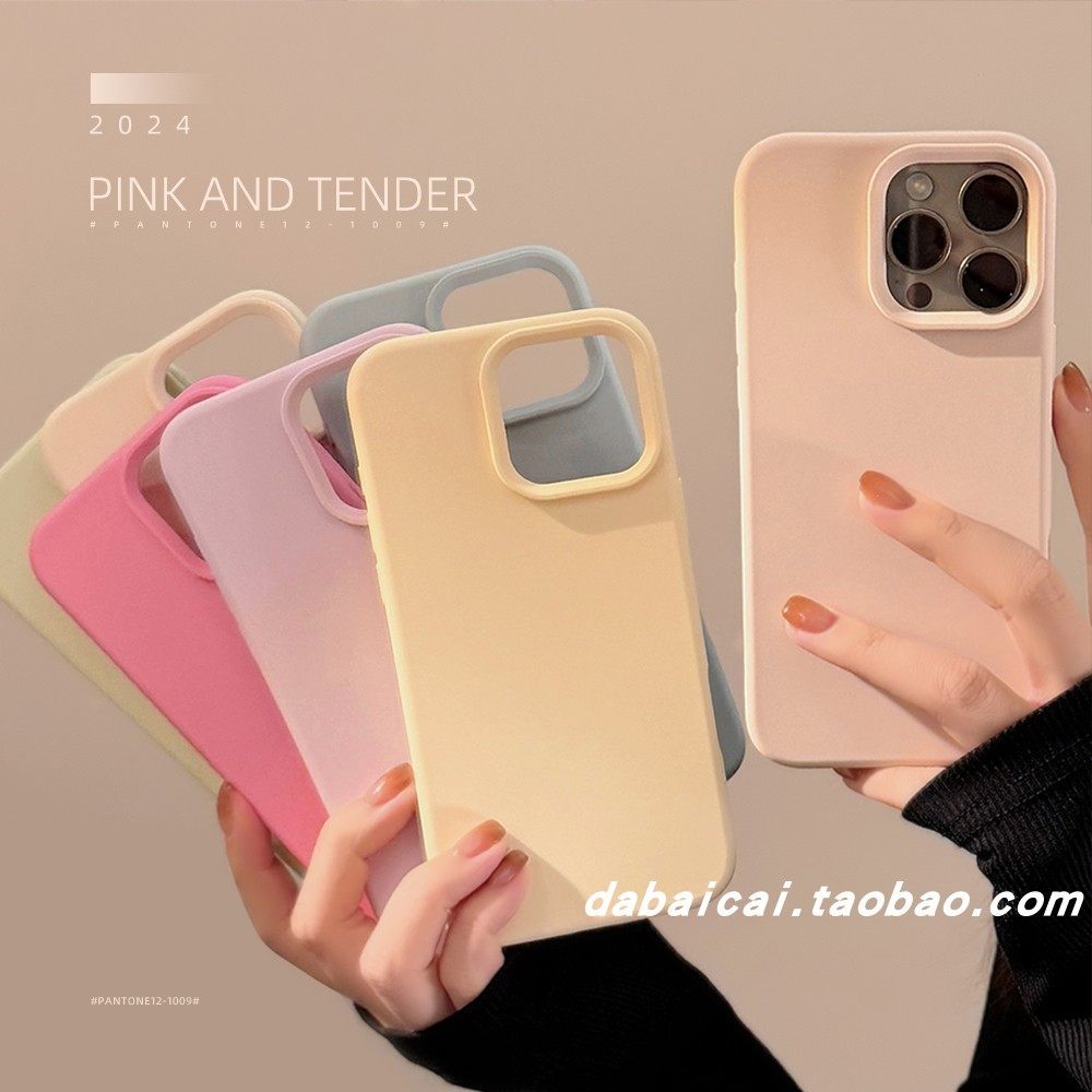 Soft Silikon Warna Makaron Case Iphone 16 Pro Max 17 Pro Max 11 13 15 12 Pro 16 Plus Nmk1 Pop Lucu L