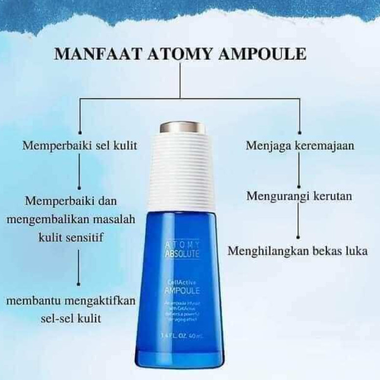 Atomy Absolute CellActive Ampoule 40ml | membantu mengurangi tanda penuaan, mengecilkan pori, serta 