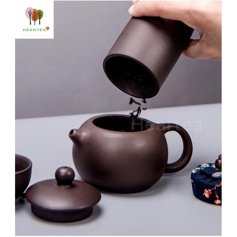 CHINESE TEA POT SET TRAVEL POUCH / SET TEKO KERAMIK (6 IN1)