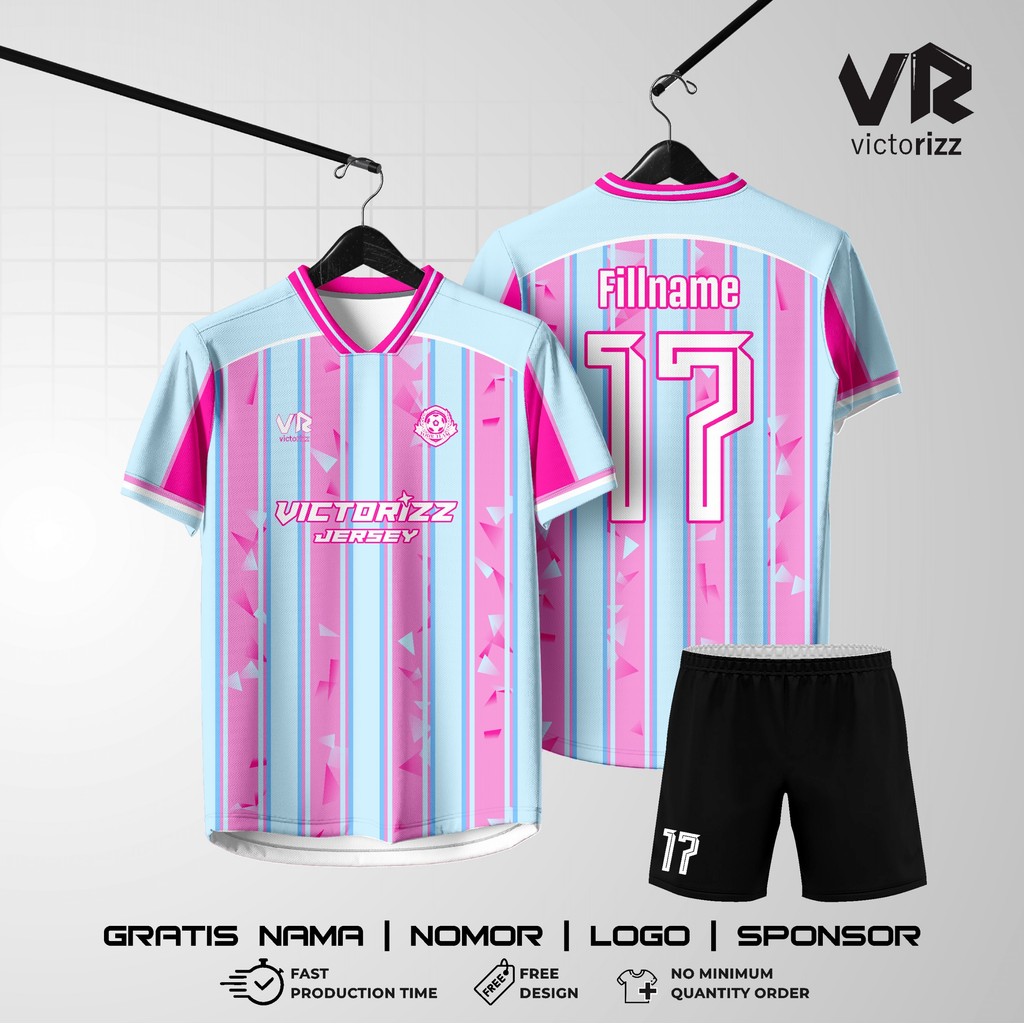 JERSEY FULL PRINTING FREE CUSTOM DESIGN CUSTOM NAMA DAN NOMOR | JERSEY FUTSAL/SEPAK BOLA/BADMINTON/V