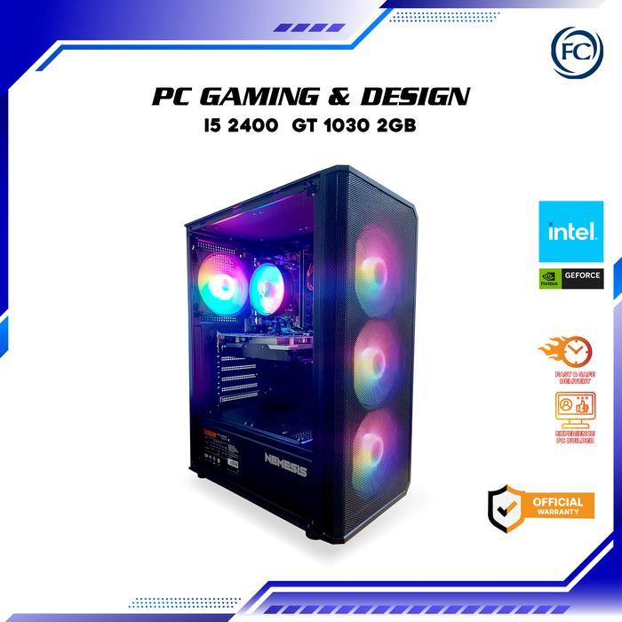 PC GAMING i5 1030 Full Set Keyboard Mouse Speaker RGB + Monitor Gaming - PC SAJA