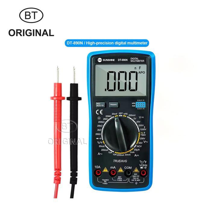 Multitester Sunshine Digital Multimeter Dt-890N Original Terbaru 