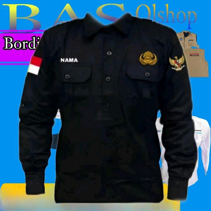 KEMAJA ABDI NEGARA LENGAN PANJANG BAJU ABDI NEGARA SERAGAM ABDI NEGARA BORDIR LOGO GARUDA INDONESIA