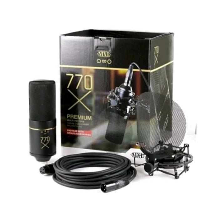The MXL 770X multi-pattern condenser microphone package