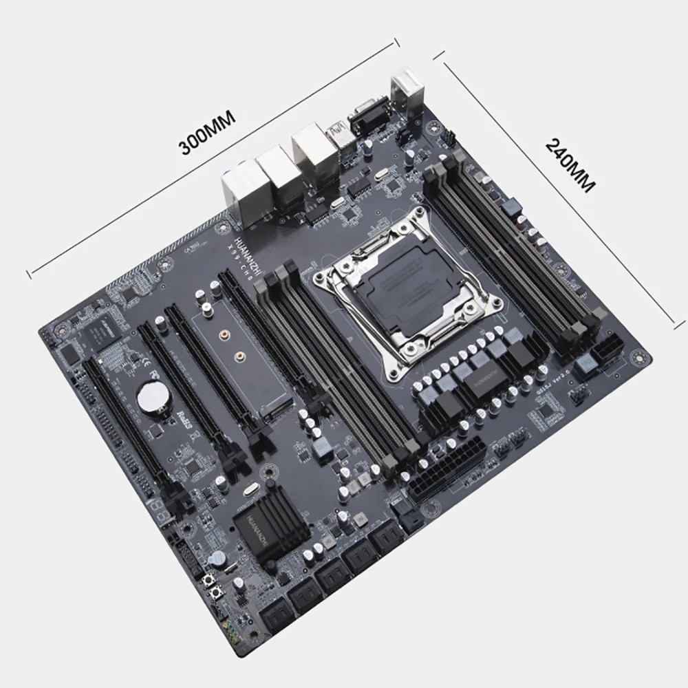 HUANANZHI X99 CH8 Motherboard E5 2680 V4 DDR4 64GB Support U.2+M.2 NVMe SSD Slot VGA Video Output
