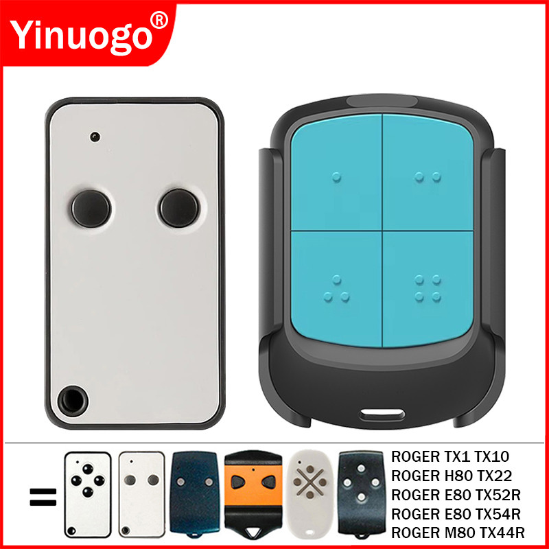 ROGER E80/TX52R/2 E80/TX54R/2 M80/TX44R H80/TX22 TX10 TX1 Garage Door Remote Control 433.92MHz