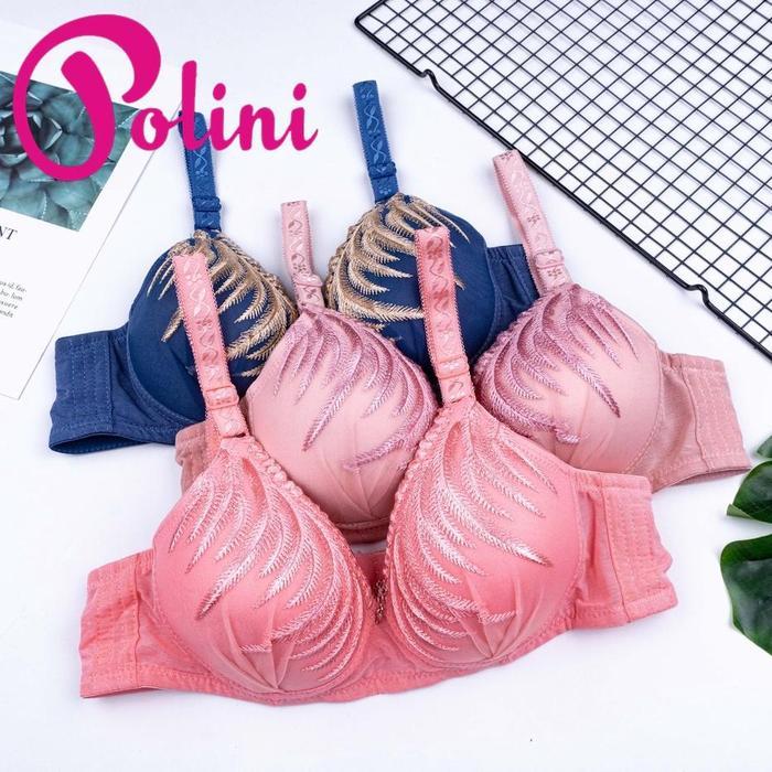 Sorella - Pakaian Dalam Bra Push Up Wanita Bh Kait 3 Tanpa Kawat Busa Tipis Cup A/B A39