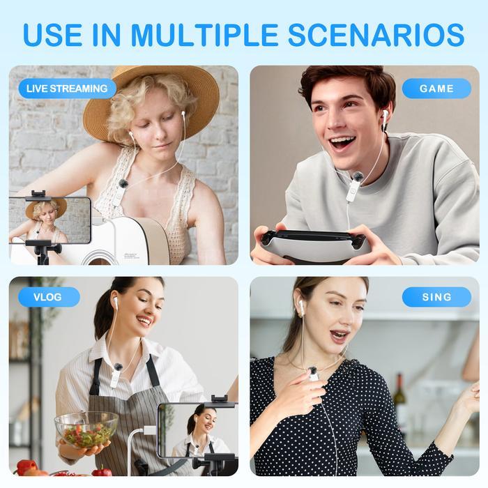 NETPAC H2 Wired Sound Card Mic Jepit Bluetooth Soundcard untuk HP Gaming Live Stream Vlog Rekaman