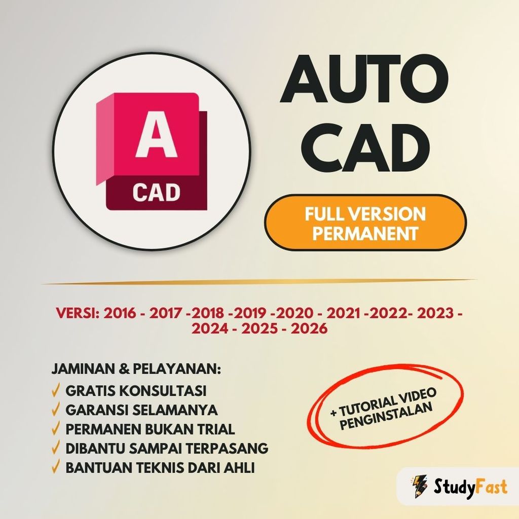 AutoCAD 2026 Original No Trial (WIN & MAC) | Version 2019 / 2020 / 2021 / 2022 / 2023 / 2024 / 2025 