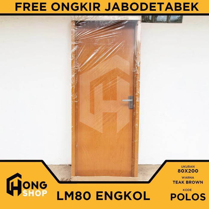 PROMO PINTU KAMAR MANDI PVC TEBAL 80X200 LMKE80 POLOS + KUNCI ENGKOL