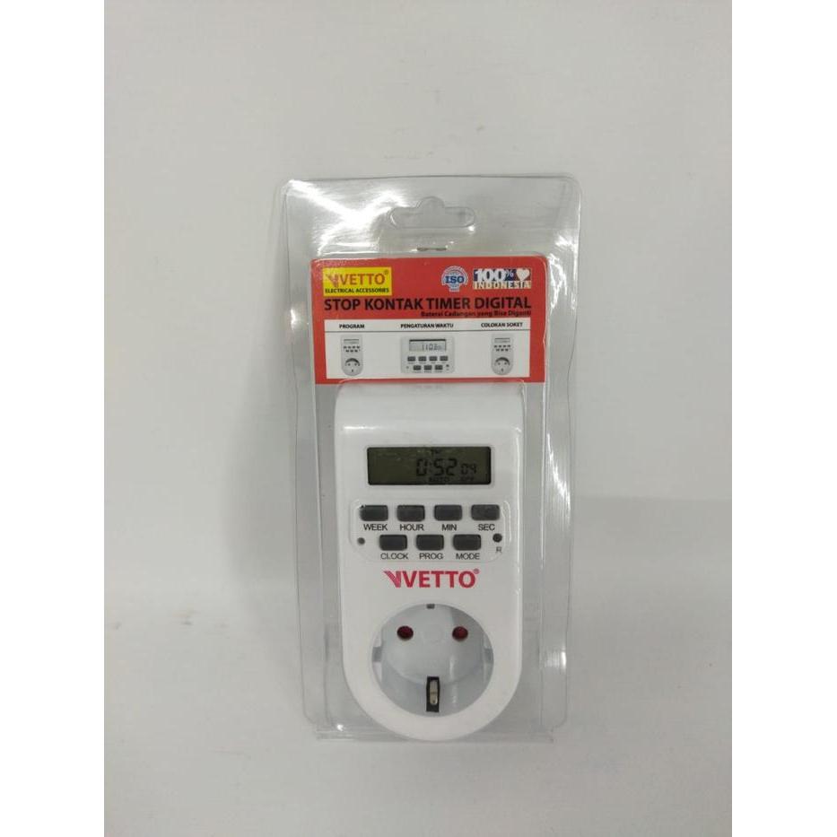 Vetto Timer Digital - Timer Digital Listrik Max 1 Minggu