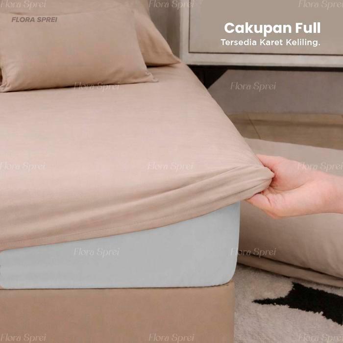 Flora Set Sprei Selimut Korean Series Lembut Microtex Halus Lembut Warna Pastel Aesthetic / Selimut