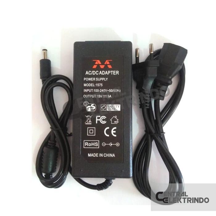 Adaptor 15V 5A Adaptor Switching Hitam Adaptor CCTV 15v 5a