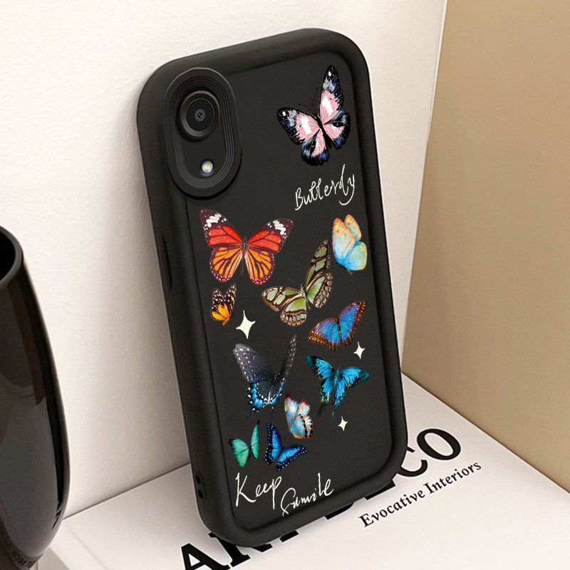Casing Hp untuk Samsung Galaxy A03 Core Case Kupu-kupu klasik yang indah Kasing silikon Cesing Anti 