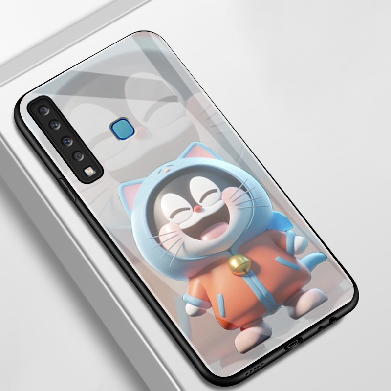 Casing Hp Untuk Samsung A9 2018 A8+ 2018 A8 2018 Case Casing pola Kucing biru Kasing HP Kesing keras