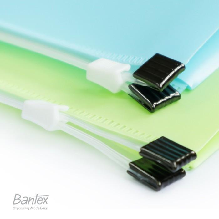 Bantex Zipper Document Map Plastik Folder F4 Folio - 3222