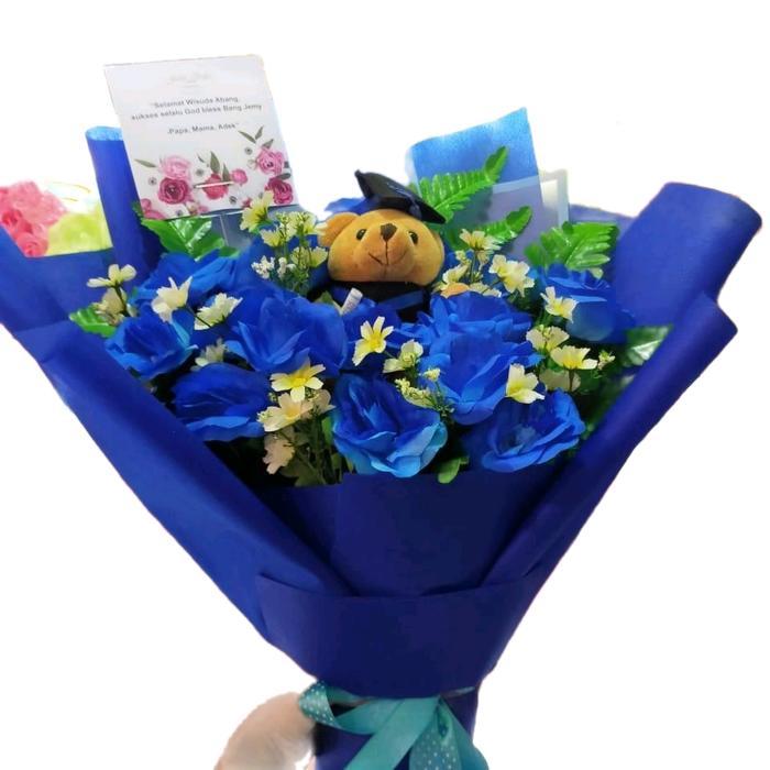 Buket bunga plastik buket artificial bunga plastik buket mawar plastik