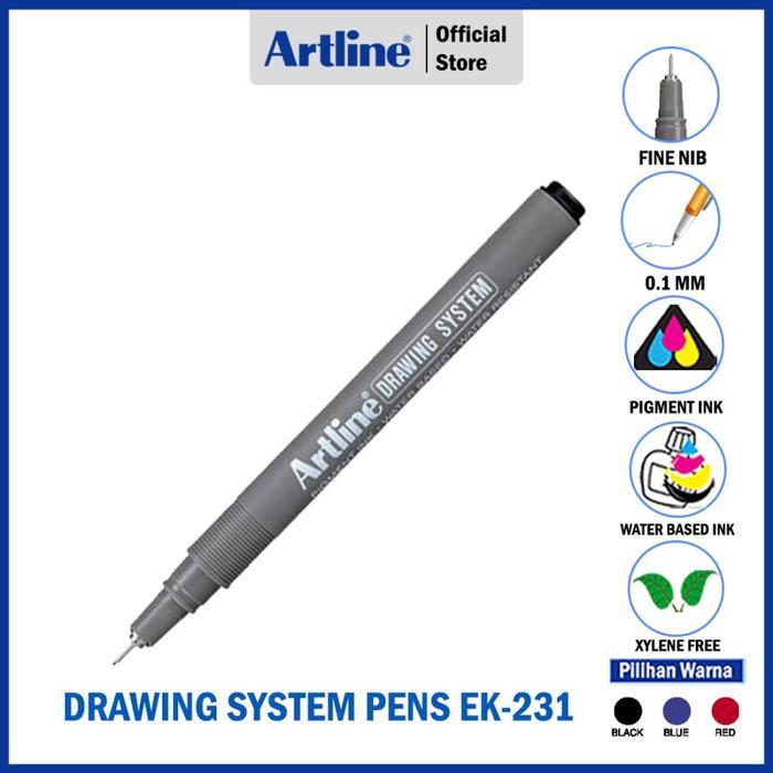 PULPEN ARTLINE DRAWING PEN 0.1MM EK-231
