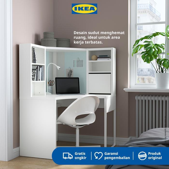 IKEA MICKE Meja Kerja / Meja Belajar Sudut Minimalis 100x142 cm - Putih