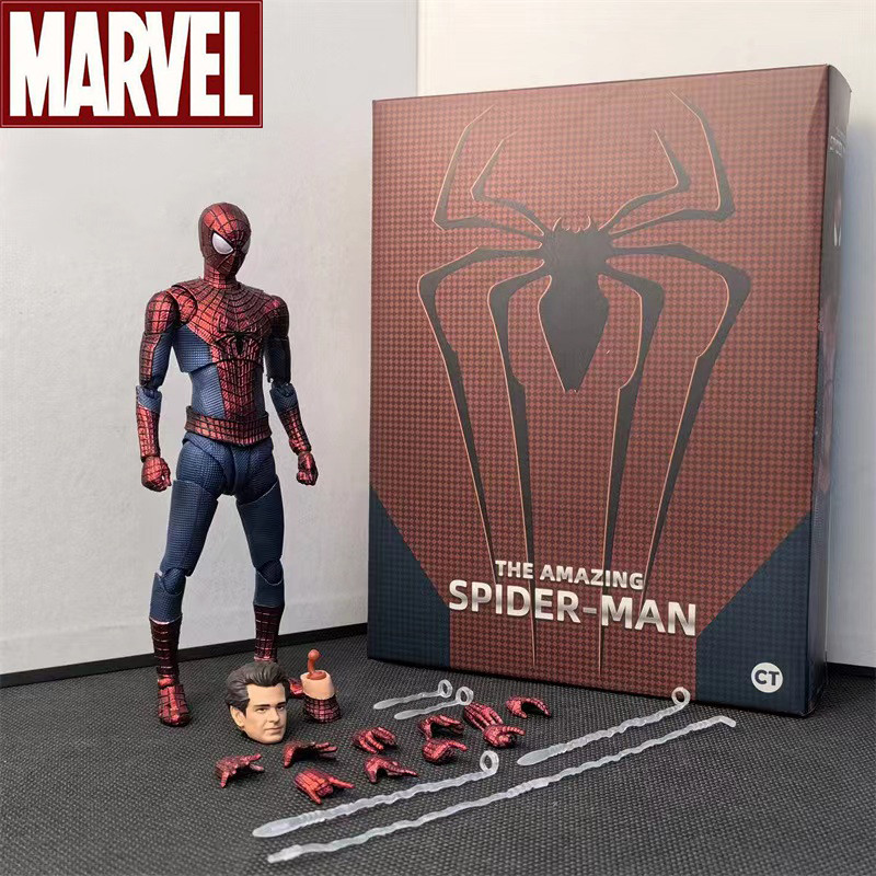 Shf Garfield Spider Man Action Figure Toys Ct Version High Quality Spiderman 2099 Movable Statue